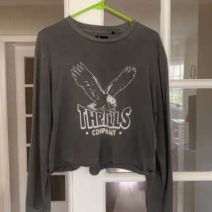 Thrills Company long sleeve graphic tee. Size Medium.